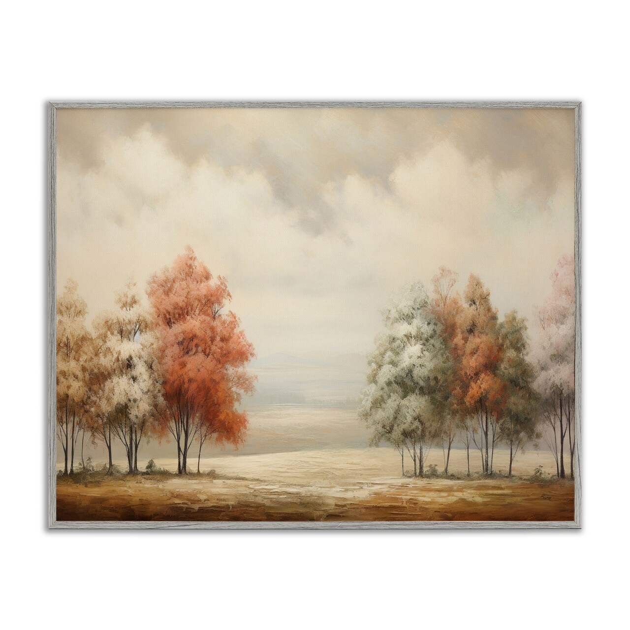 Stupell Industries Muted Autumn Treeline Framed Giclee Design by Franklyn Gregory